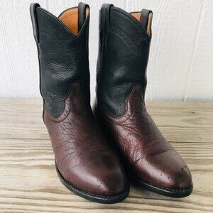 Ariat Roper Cowboy Western Boots Mens 9.5 M Brown Black Leather Brazil